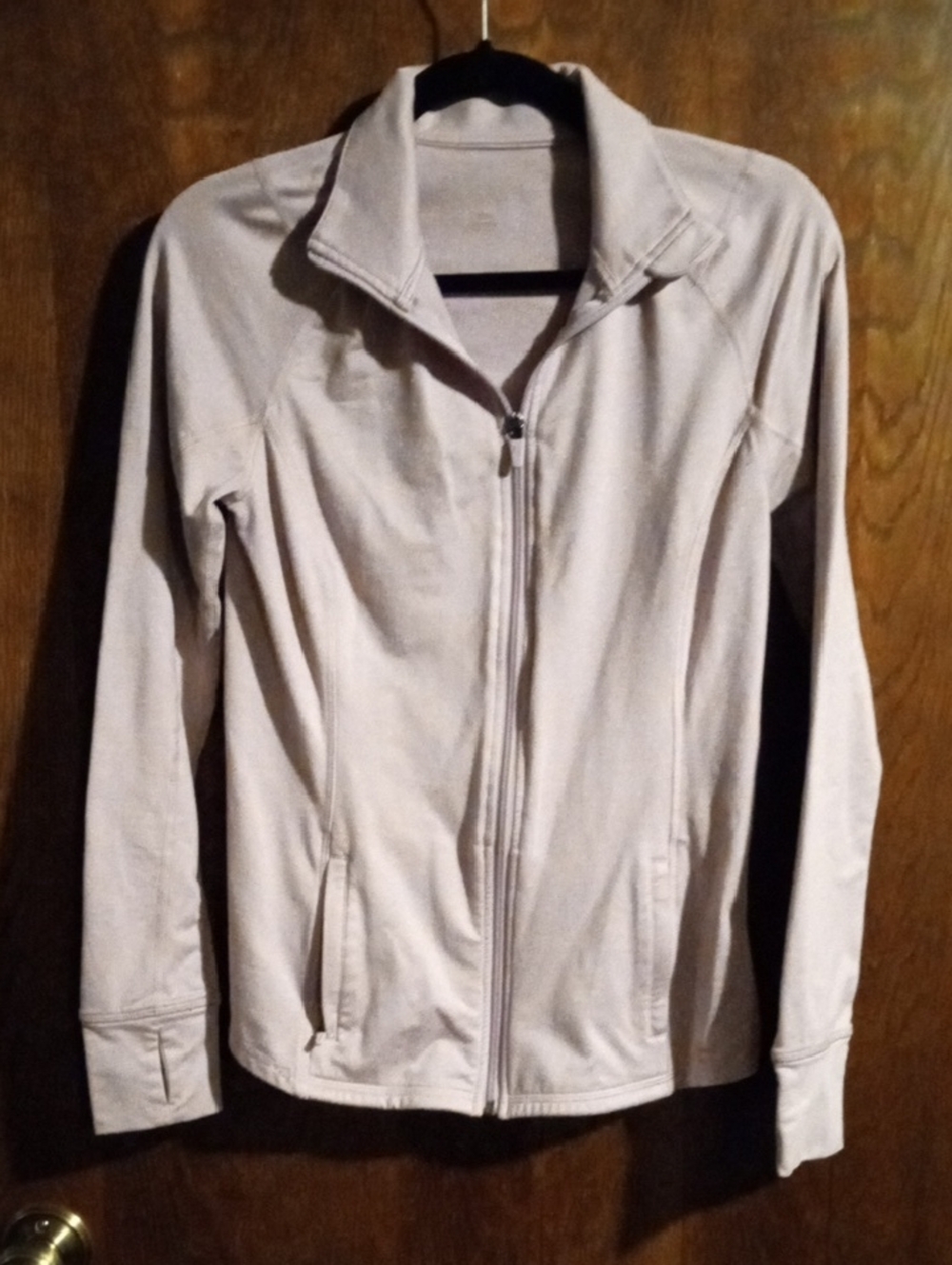 Old Navy Light Beige/Taupe Zip-Front Jean Jacket